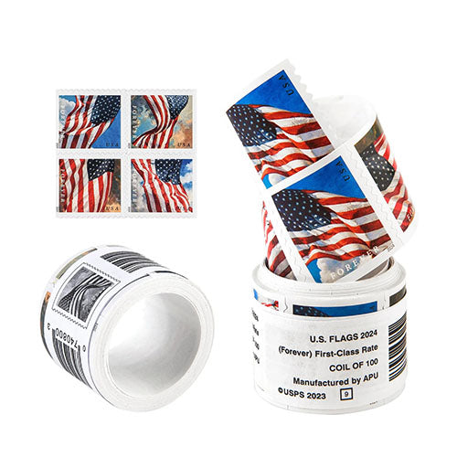 2024 US Forever American Flag Stamps Rolls