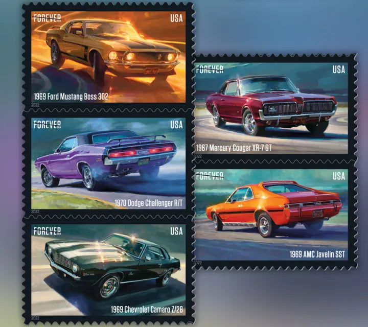 2022 US Pony Cars Stamps