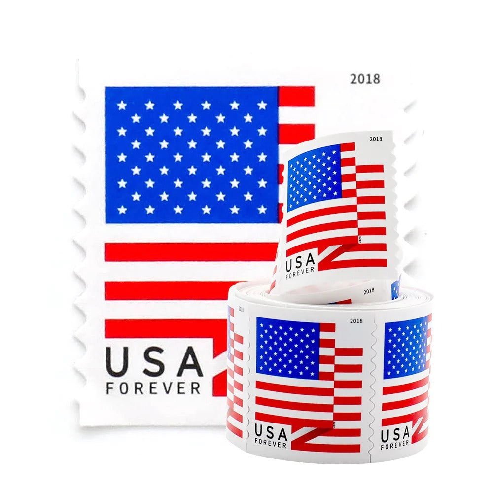(2018) US Forever American Flag Stamps Rolls