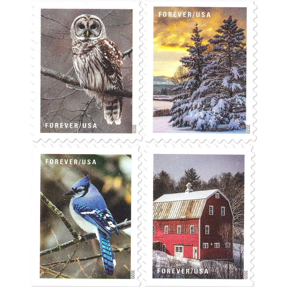 (2020) US Winter Scenes First Class Forever Postage Stamps