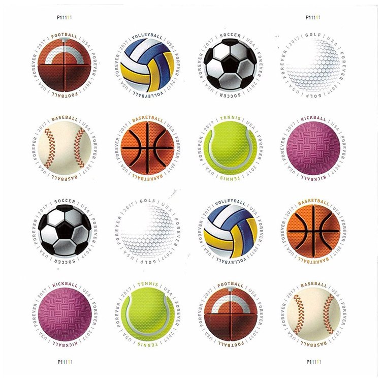 (2017) Have a Ball! Baseball Basketball Vollyball Postage Stamps