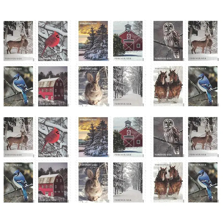 (2020) US Winter Scenes First Class Forever Postage Stamps