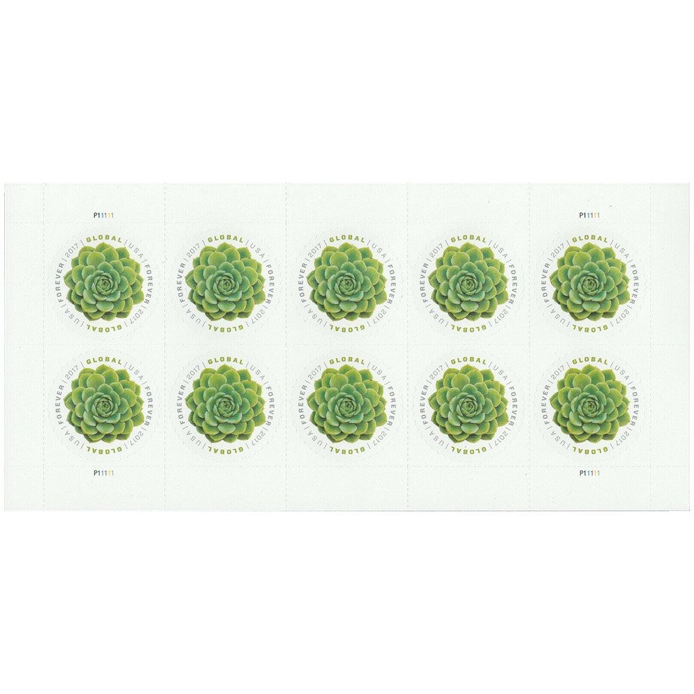 (2017) US Global Green Succulent International Forever Stamps