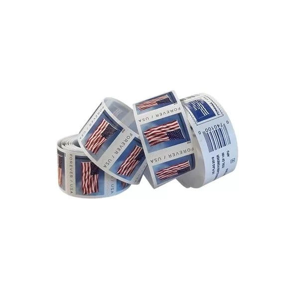 (2019) US Forever American Flag Stamps Rolls