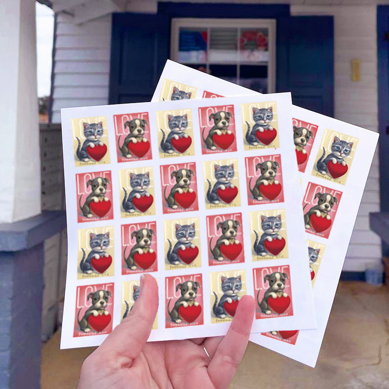 (2023) Cat and Dog Love Forever Stamps