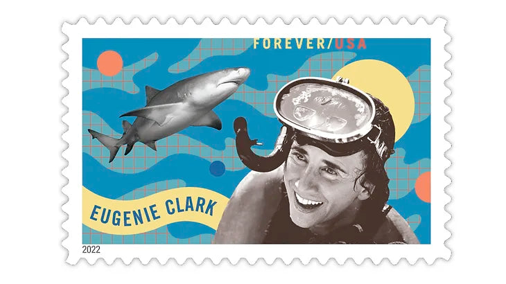 2022 US Eugenie Clark Postage Stamps