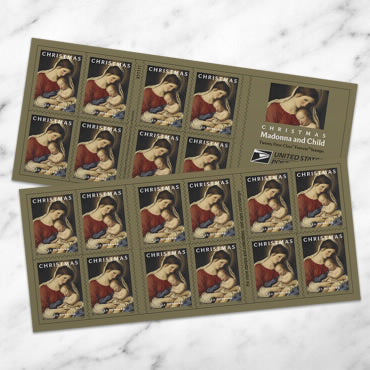 2024 Christmas Madonna and Child Forever Stamps Book of 20
