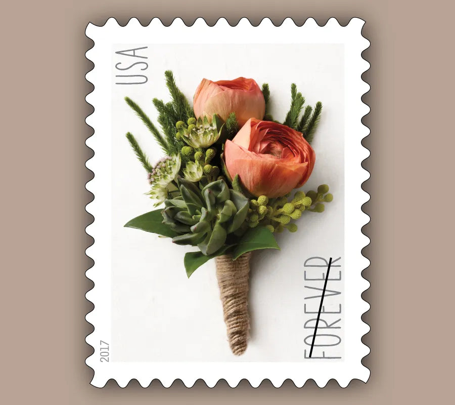 2017 Celebration Boutonniere Forever Stamps