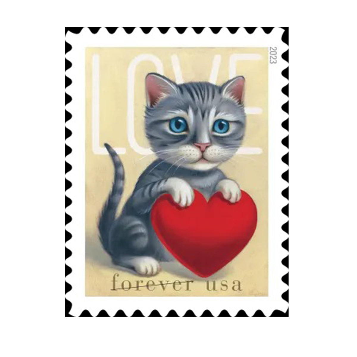 (2023) Cat and Dog Love Forever Stamps