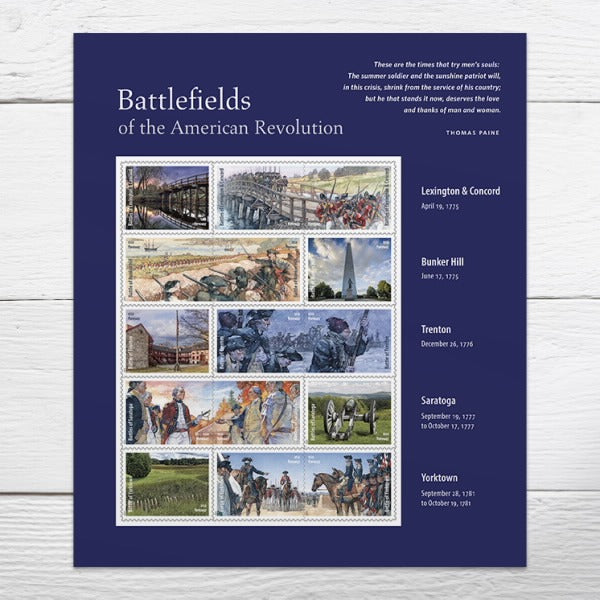 2025 Battlefields of the American Revolution Sheet of 15