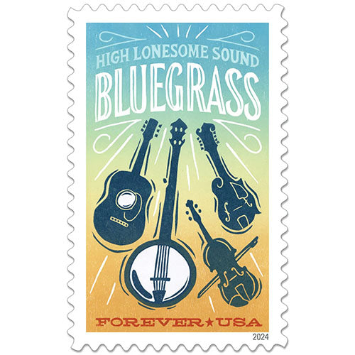 2024 US Bluegrass Guitar Forever Stamps