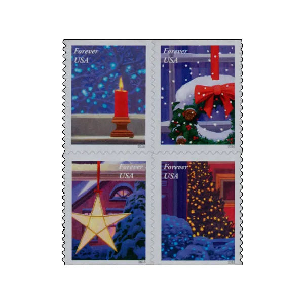 (2016) US Holiday Windows Forever Stamps