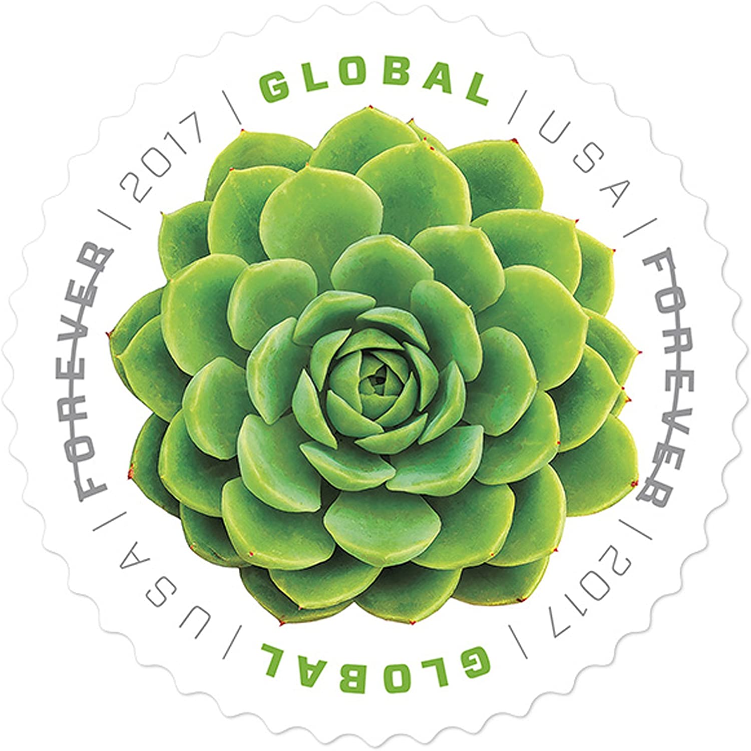 (2017) US Global Green Succulent International Forever Stamps