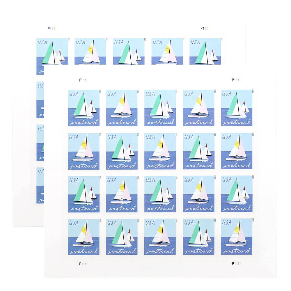 2023 US Sailboats Postcard sheet of 20