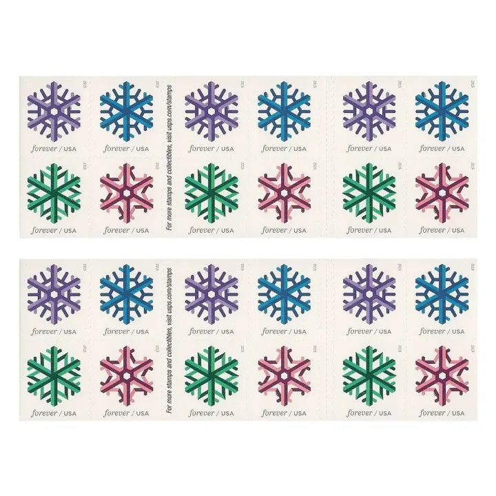 (2015) US Geometric Snowflakes Forever Postage Stamps