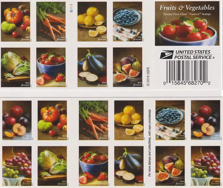 (2020) Fruits & Vegetables Forever Stamps