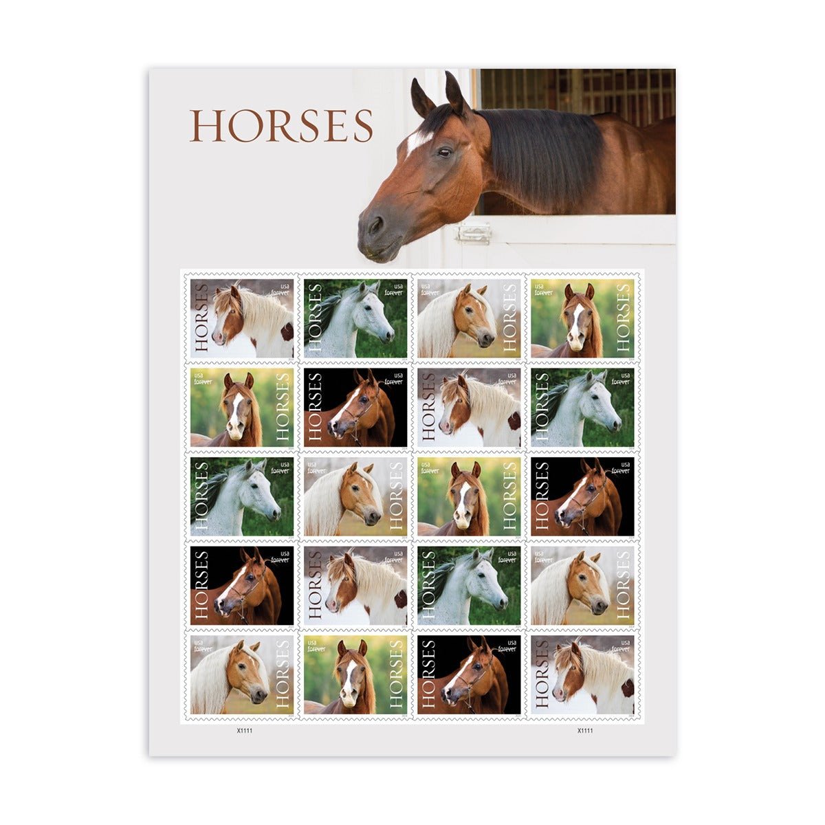 2024 Horses sheet of 20