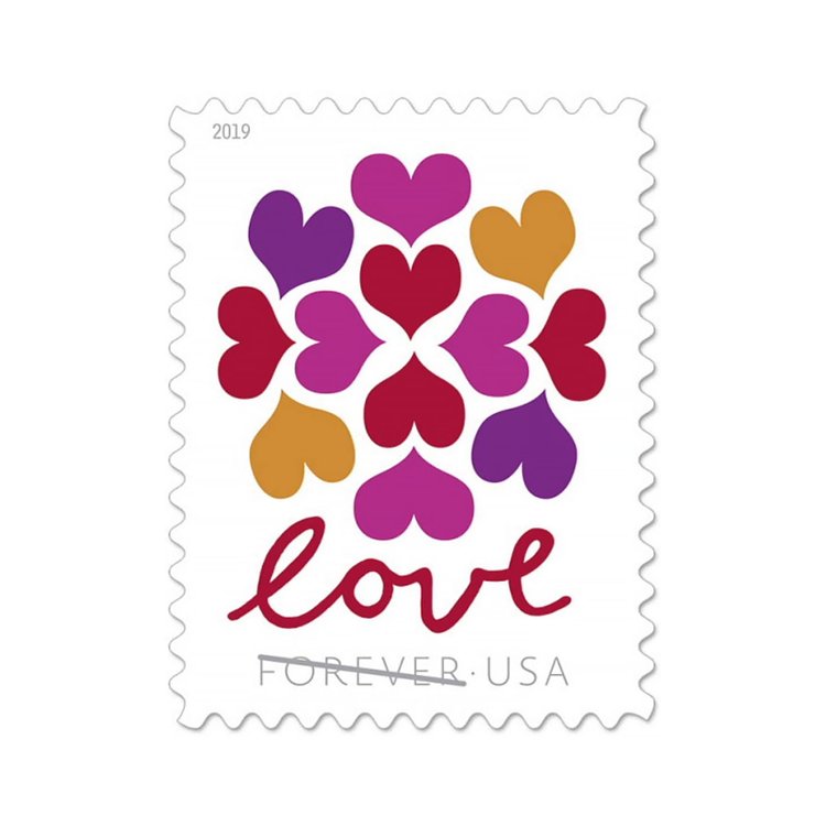 (2019) Hearts Blossom Love Forever Stamps