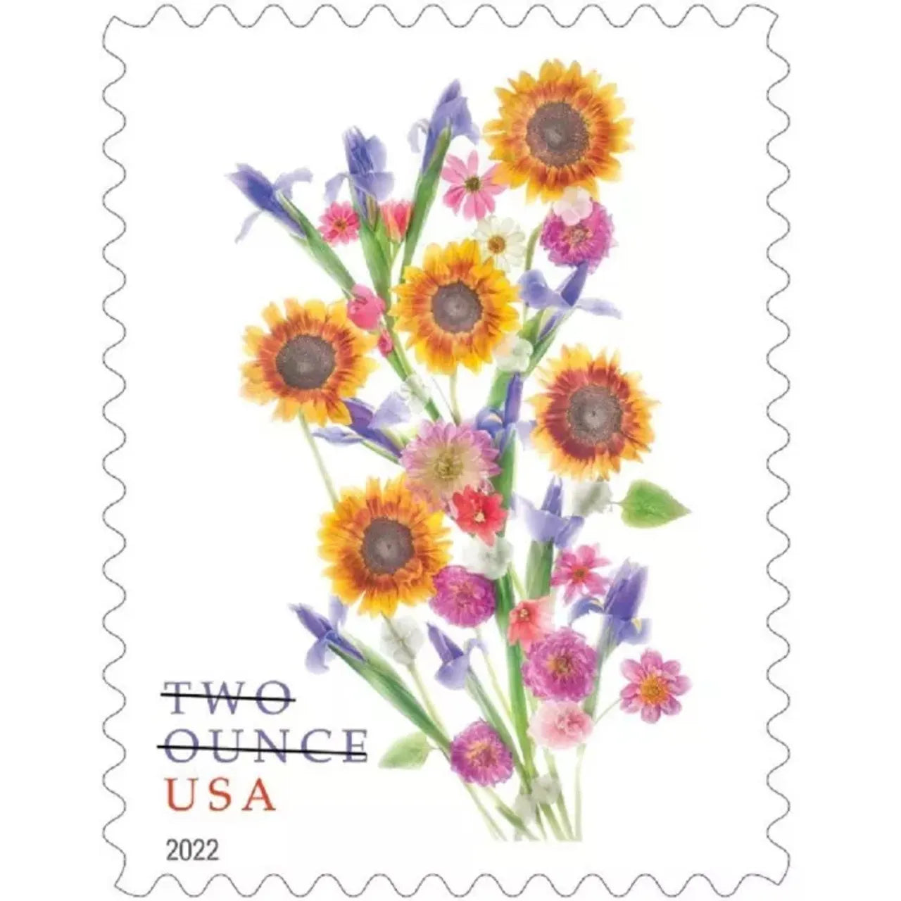 2022 US Two Ounce Sunflower Bouquet sheet of 20
