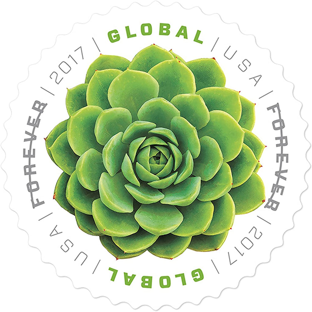 (2017) US Global Green Succulent International Forever Stamps