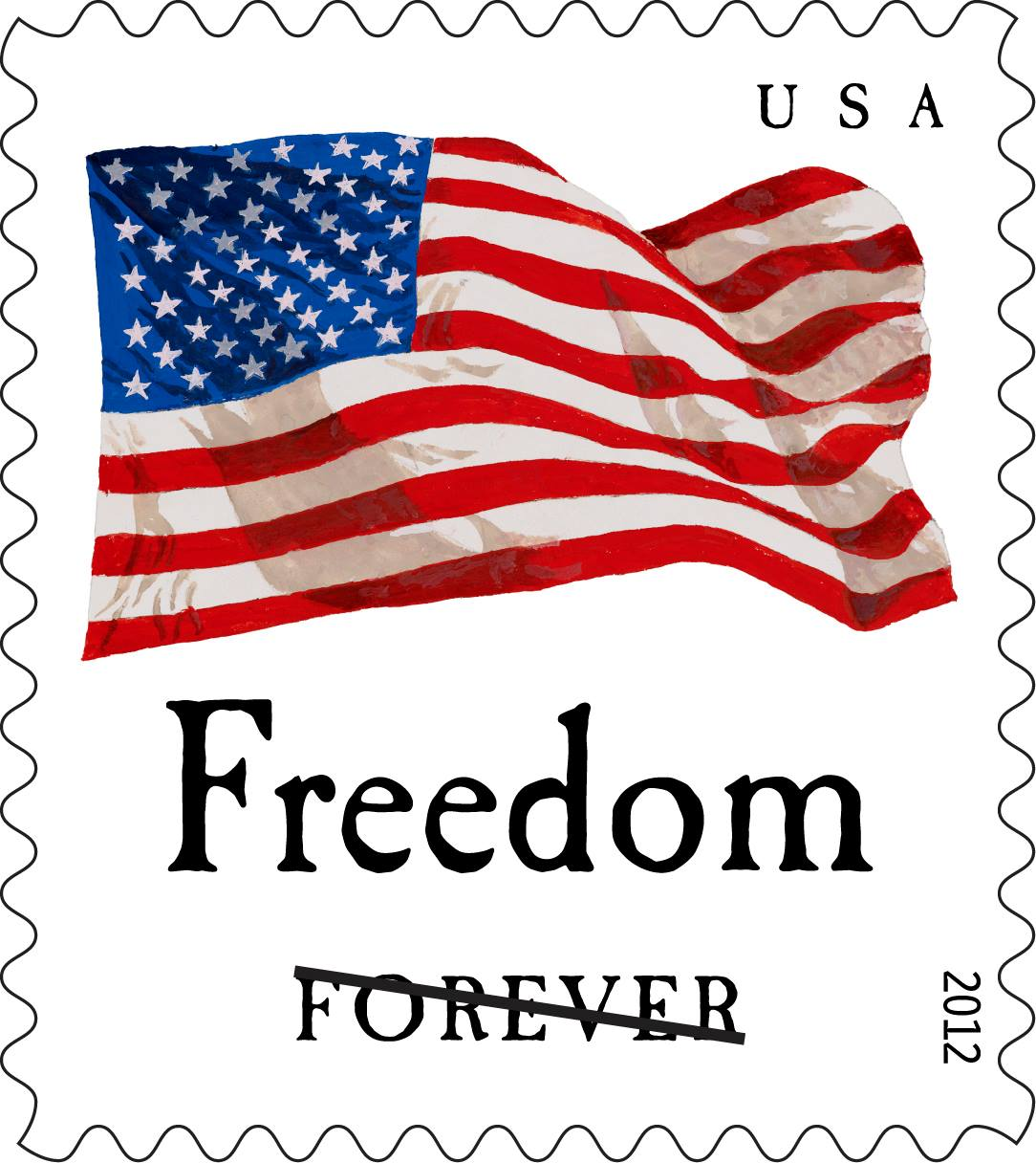 2012 US Forever Stamps Four Flags Flag and Equality