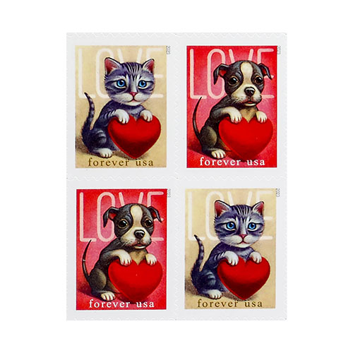 (2023) Cat and Dog Love Forever Stamps