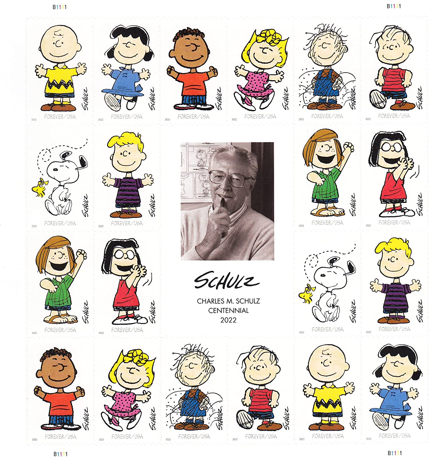 ¡ꡧ2022¡ê?Charles M. Schulz Sheet Forever First Class Postage Stamps