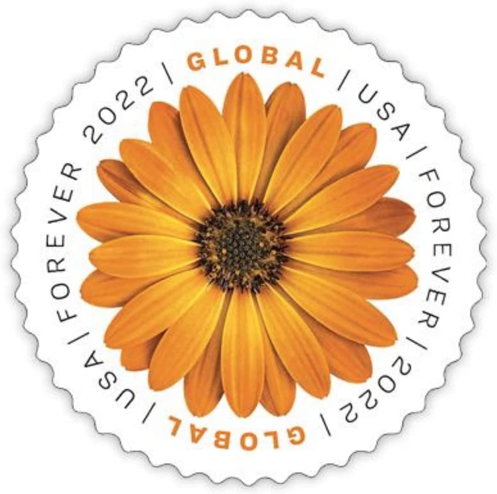 (2022) Global Forever International Mail African Daisy Postage Stamps