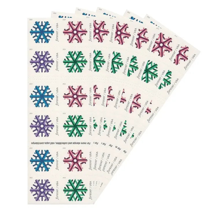 (2015) US Geometric Snowflakes Forever Postage Stamps