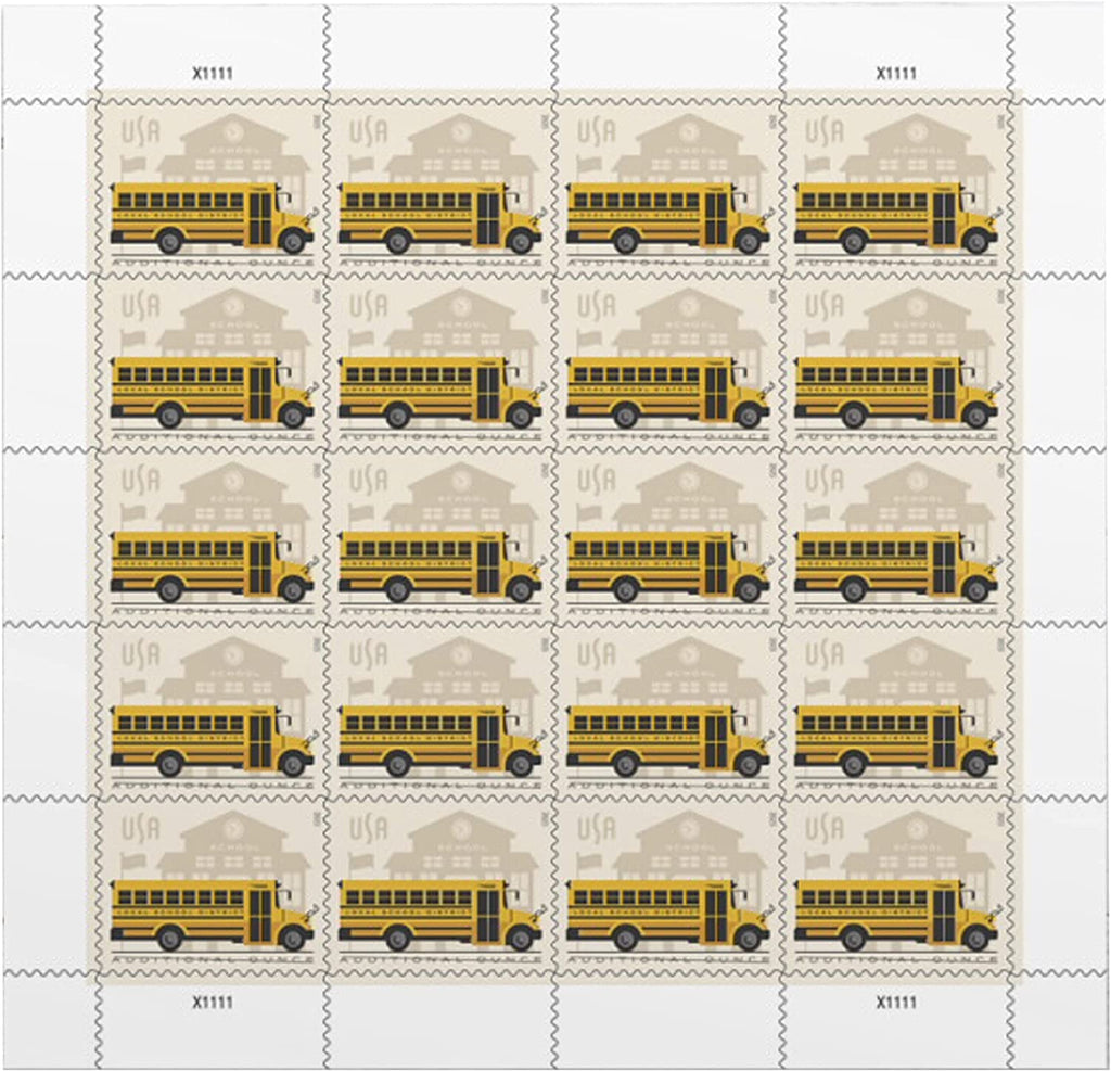 2023 US School Bus Additional Ounce Postage Stamps 1 Coil of 100