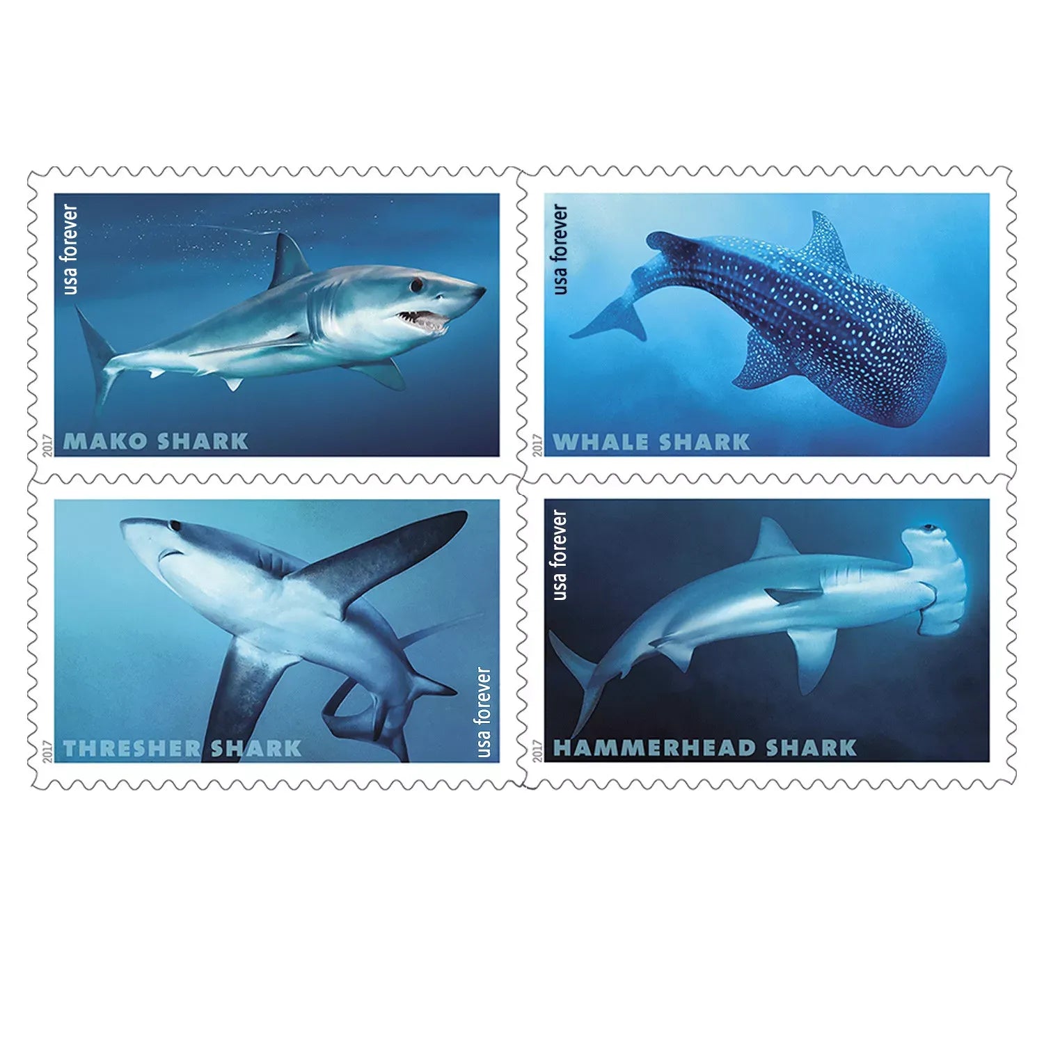 2017 Shark First Class Forever Postage Stamps