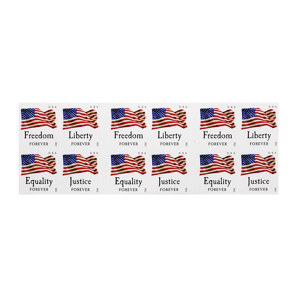 2012 US Forever Stamps Four Flags Flag and Equality