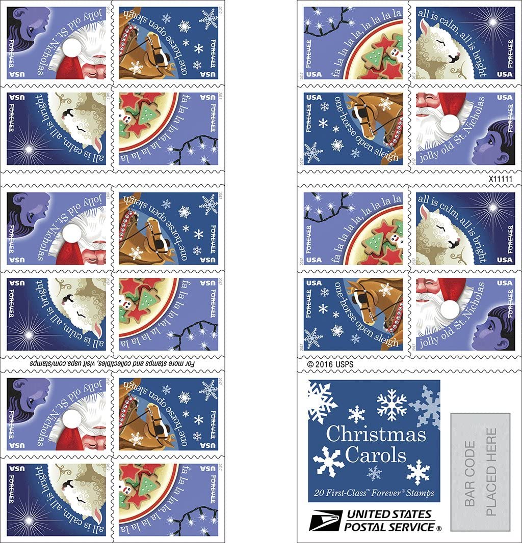 (2017) Christmas Carols Forever Postage Stamps