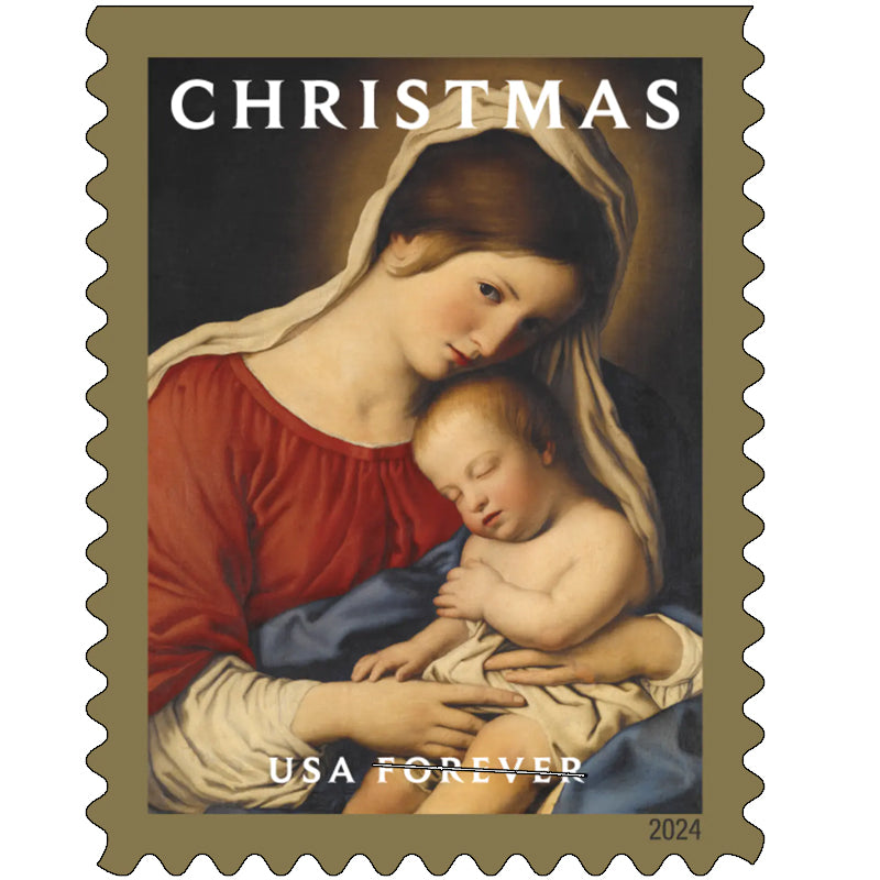 2024 Christmas Madonna and Child Forever Stamps Book of 20
