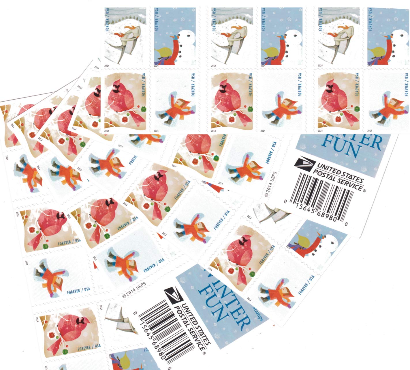 2014 US Winter Fun Forever Postage Stamps