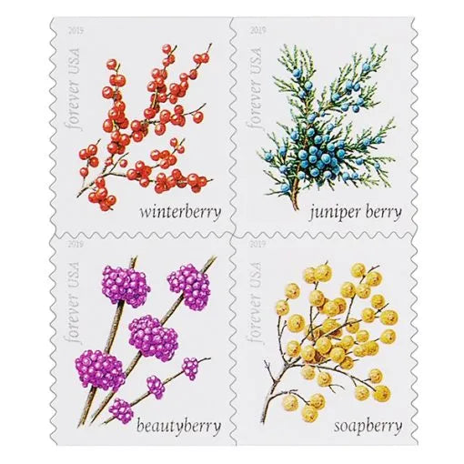 (2019) Winter Berries First Class Forever Postage Stamps