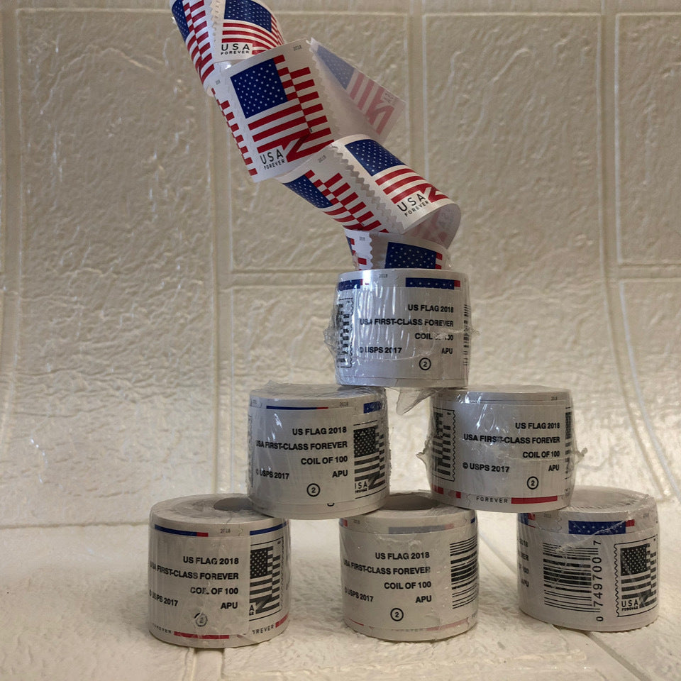 (2018) US Forever American Flag Stamps Rolls