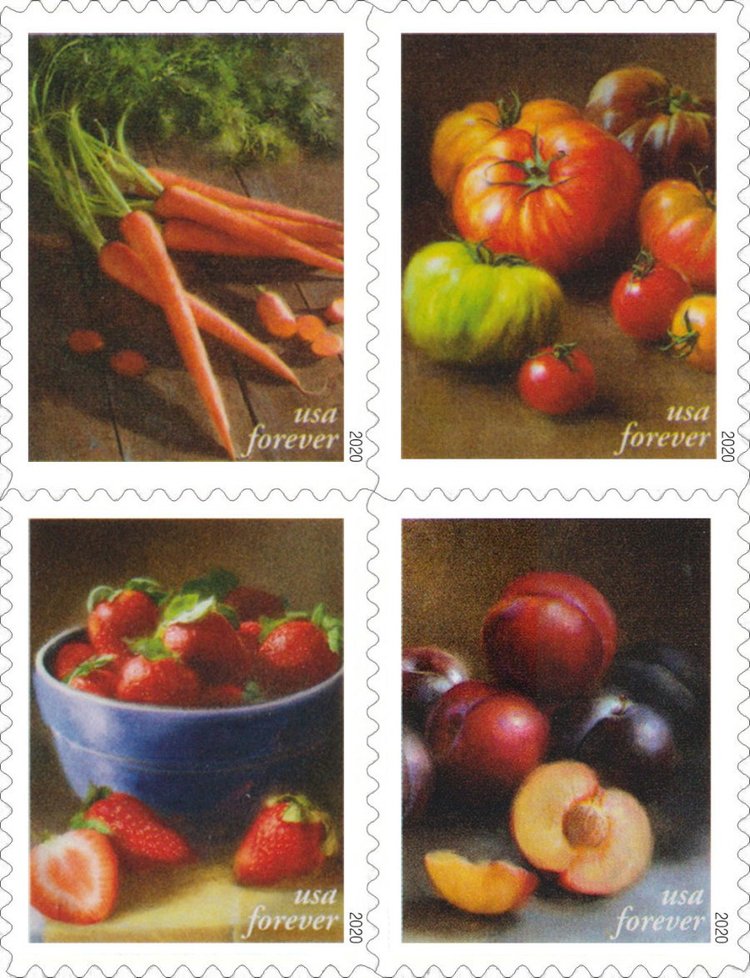(2020) Fruits & Vegetables Forever Stamps