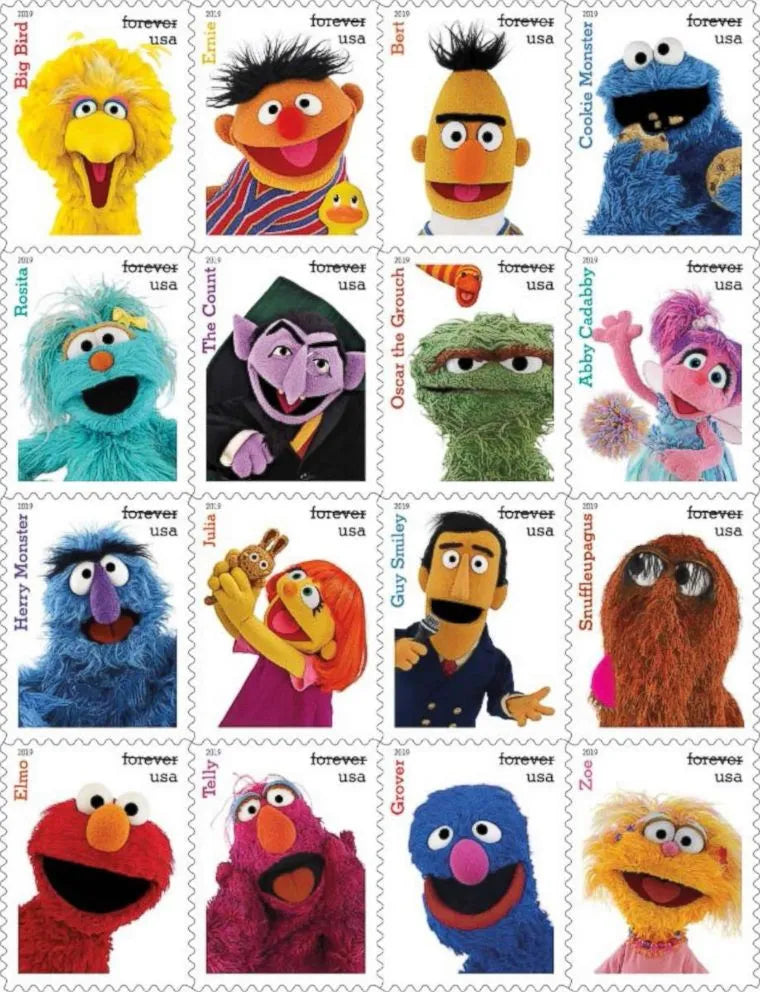 2019 Sesame Street Forever Postage Stamps