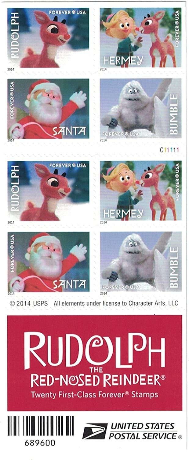 2014 US Rudolph the Red-Nosed Reindeer Forever Stamps