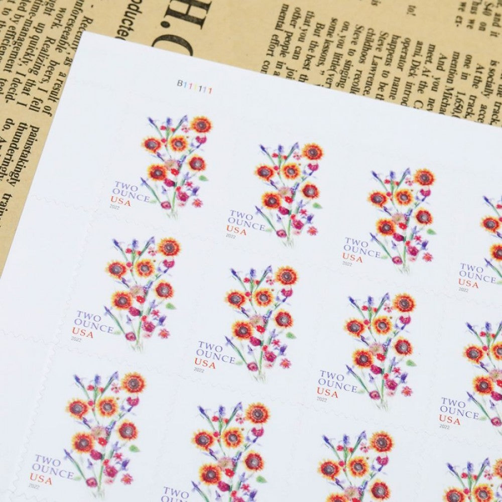 2022 US Two Ounce Sunflower Bouquet sheet of 20