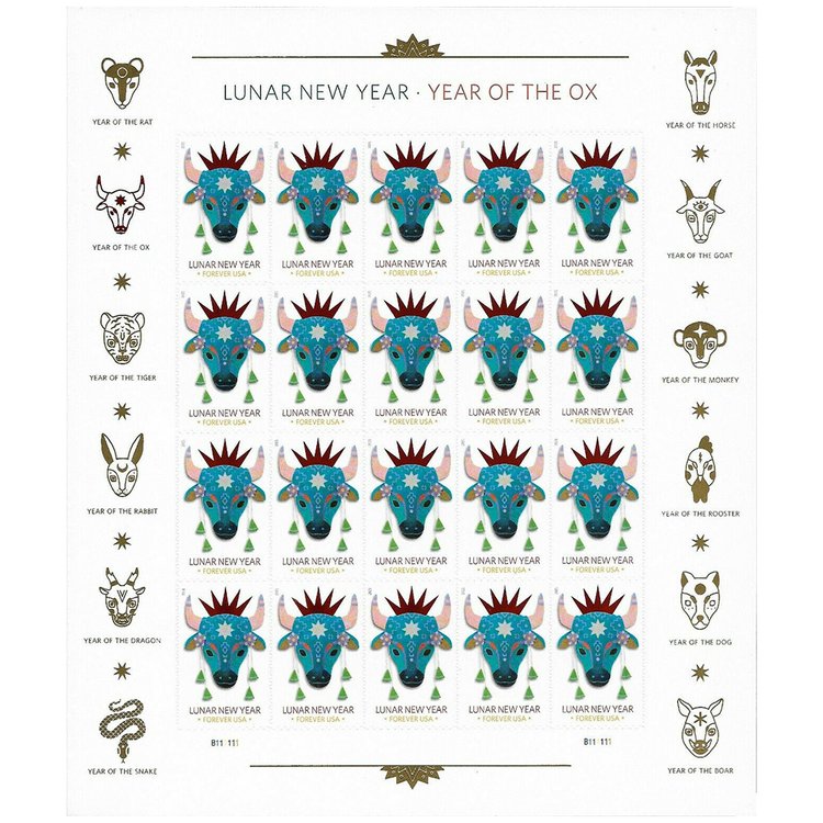 (2021) US Lunar New Year: Year Of The Ox Stamps