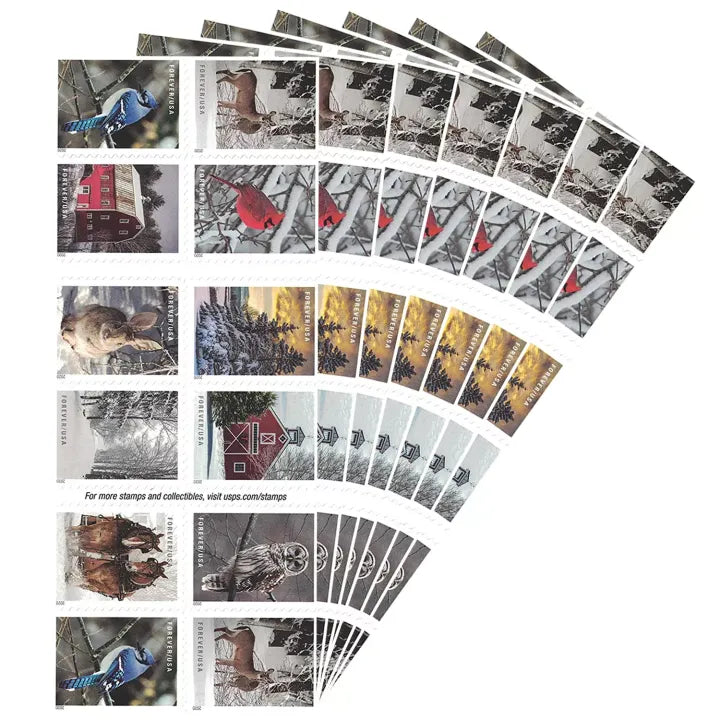 (2020) US Winter Scenes First Class Forever Postage Stamps