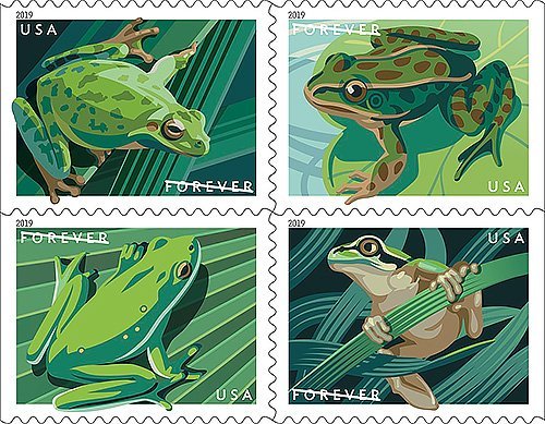 (2019) Frogs Forever First Class Postage Stamps