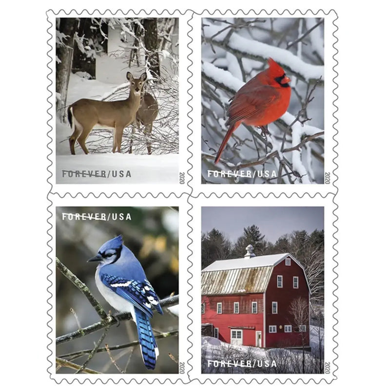 (2020) US Winter Scenes First Class Forever Postage Stamps