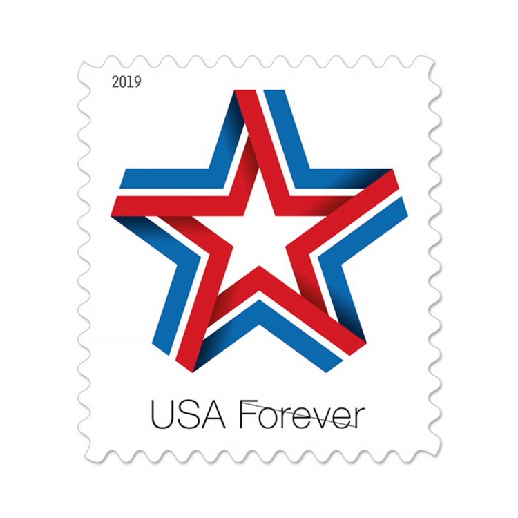 (2019) US Star Ribbon Forever Stamps